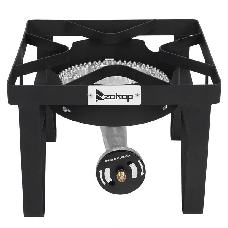 Heavy Duty 200,000 BTU Propane Gas Single Burner Cooker Outdoor Stove for  Home Brewing, Turkey Fry, Maple Syrup Prep, Cajun Cooking, Black -  Walmart.com