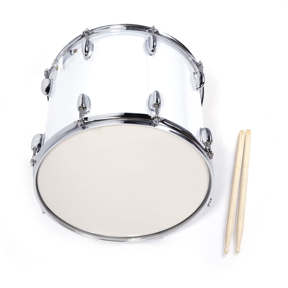 14x10 Snare Sound, Stainless Steel & Wood 8 Tuning Lugs, Electroplated Hoops with Drumsticks, Key & Strap