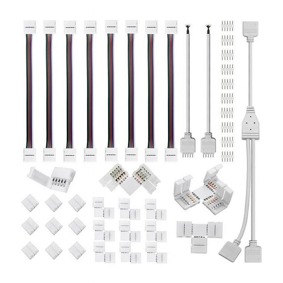 5 Pin LED Strip Connector Kit, for 12Mm RGBW Connection Include T Shape