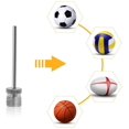 thumbnail image 3 of Chainplus Valve Pump Adapter - Air Needle Ball Inflatable Pump - Presta Pump Nozzle Valve Adapter Bike Tire - Air Nozzle Pump Adapter Kit Gym Balloon Toy Pump, 3 of 3