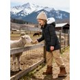 thumbnail image 4 of Wantdo Girl's Winter Coat Padded Winter Jacket Windproof Winter Parka Jacket with Hood Black 10/12, 4 of 9