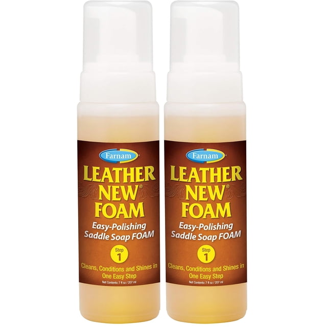 Limpiador de Cuero Farnam Espuma Jabón para Silla 207 ml Paquete de 2