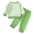 thumbnail image 4 of Gibobby Toddler Boy Clothes Long Sleeve T-Shirt Tops Sweatsuit Pants Sets Fall Winter Baby Boy Clothes(Light Green,3-4 Years), 4 of 7