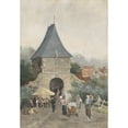 thumbnail image 3 of J. de Jong Ezn 11x14 Black Modern Framed Museum Art Print Titled - Veerpoort in Schoonhoven (1884), 3 of 5