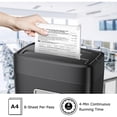 thumbnail image 3 of Paper Shredder, 8-Sheet Crosscut Home Office Shredder with 4.2 Gallon Bin, P-4 Security Level Document Shredder Shred Credit Card/Mail/Staple/Clip, 3 of 6