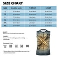 thumbnail image 5 of Lsque Vintage Compass Print Men's Cotton Blend Sleeveless Muscle Shirts (S-3XL)- Moisture Wicking, Odor Protection, UPF 30+,3X-Large, 5 of 8