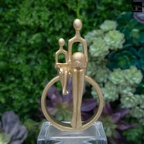 Gaian Mother and Child Resin Gold Figurine