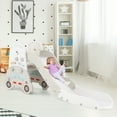thumbnail image 2 of Gymax 5 in 1 Convertible Toddler Slide Set w/ Stool Book Rack for Boys & Girls Grey, 2 of 9