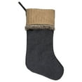 thumbnail image 2 of Northlight Burlap and Chambray Christmas Stocking - 20", 2 of 4