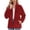 Red, variant on Fleece Jackets for Women Winter Zipper Fluffy Wool Teddy Casual Coat Pocket Warm Soft Jacket Red