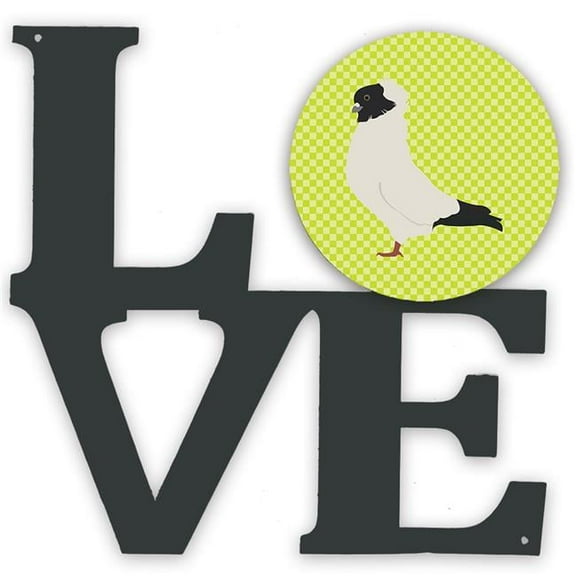 11.5 x 11.75 in. Nun Pigeon Green Metal Artwork Love Wall Decor