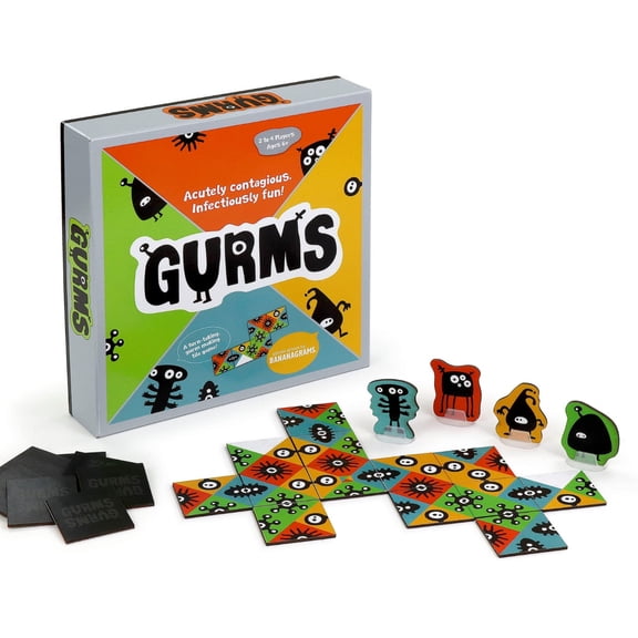 Bananagrams Gurms: Tile Matching Game for Family and Kids Age 6 2-4 Players