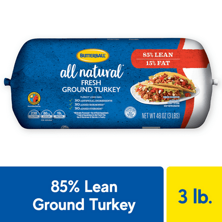 Butterball, Fresh Ground Turkey Roll, 85% Lean, 3 lb.