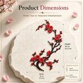 thumbnail image 3 of 2pcs Cherry Blossom Iron Patch, Artrylin Iron On Blossom Plum Applique Patch Embroidery Flower Vines, Appliques DIY Trim for Jeans Garment Cos, for Hats, Shirts, Shoes, Jeans, Bags (Red), 3 of 6
