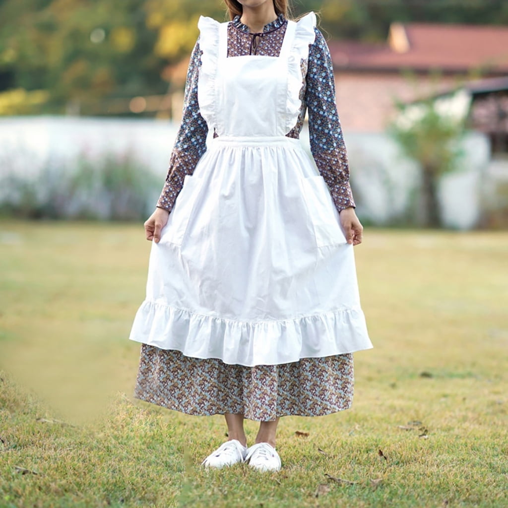 Aellinatey Women Apron Cooking Apron Serving Apron for Kitchen Bakery Restaurant