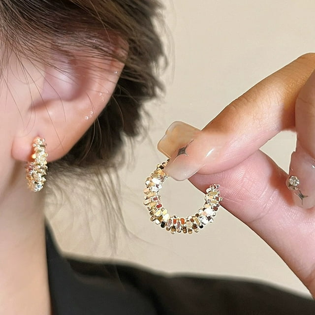 Xihbxyly Pendientes Geométricos, Elegante Diseño de Pasador de Plata 925, Acabado Galvanizado de Aleación Duradera, Uso Diario Versátil, Perfectos para San Valentín, Regalos para Mujeres, Ajuste Cómo