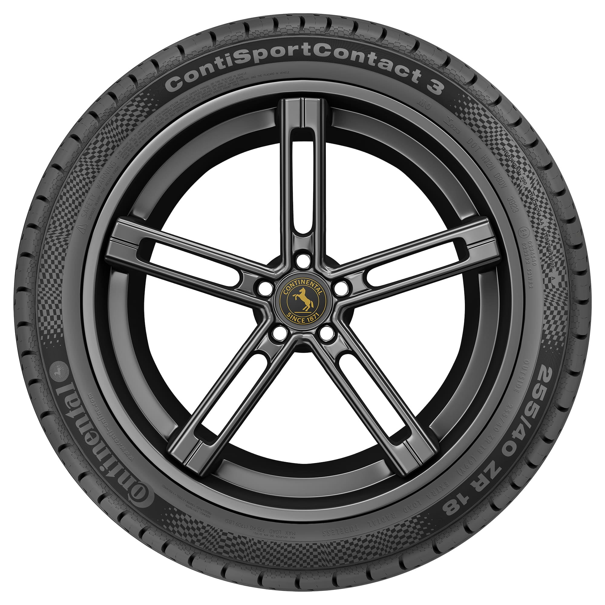 Continental ContiSportContact 3 245/45R18 96Y BSW Ultra High Performance Tire Fits: 2016-23 Chevrolet Malibu LT, 2009-14 Acura TL SH-AWD simolary.com 11 Continental ContiSportContact 3 245/45R18 96Y BSW Ultra High Performance Tire Fits: 2016-23 Chevrolet Malibu LT, 2009-14 Acura TL SH-AWD - Image 3
