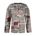 thumbnail image 7 of WTOBBY Women's Fashion Printed Long Sleeve Knitted Cardigan Button Down Jacket, Christmas Pattern Warm and Soft Outerwear for Casual and Party Wear,Pink 4XL, 7 of 7