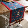 thumbnail image 4 of Camino de mesa largo de tela de lino y algodón engrosado estilo americano de estilo navideño, mantel rectangular para el hogar, mesa de café, funda para mueble de TV, toalla, 4 of 6