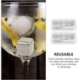 thumbnail image 3 of 2 Sets Whiskey Ice Cubes Stainless Steel Metal Ice Cube Reusable Cooling Whiskey Rocks Beverage Chilling Stones Drinking Gifts Set for Men Dad Husband, 3 of 5