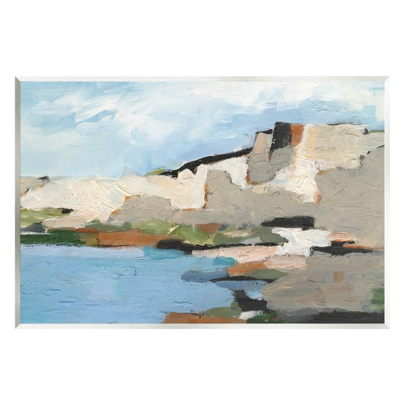 Seaside Cliff Abstract Landscape Landscape Painting Unframed Art Print Wall Art