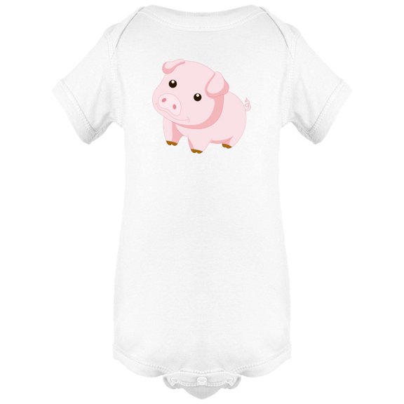 Cute Cartoon Pig Doodle Bodysuit Infant -Image by Shutterstock, Newborn
