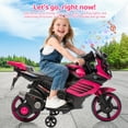 thumbnail image 4 of Roromall 6V Ride On Motorcycle, Battery Powered Ride On Toys w/Treaded Tires, Working Headlight, Horn, Music, Training Wheels, Stable Electric Motorcycle, 4 of 9