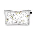 thumbnail image 1 of Suzume-Bolsa de cosméticos con cremallera para mujer, estuche de maquillaje de belleza, bolsa de almacenamiento de dibujos animados para niñas, neceser de viaje a la moda, novedad Fivean unisex, 1 of 2