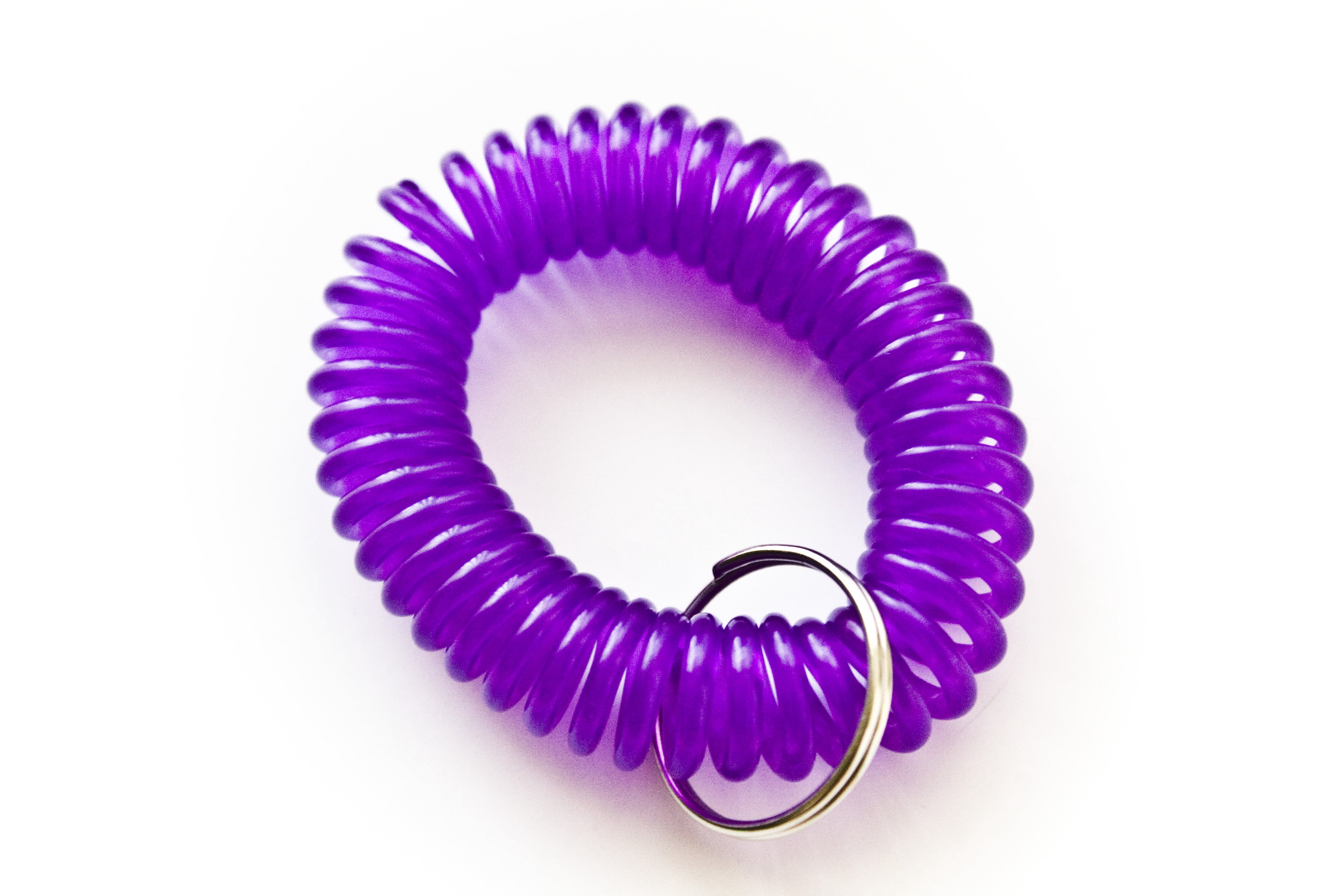 100pcs Assorted Mix 6 Colors Soft Spring Spiral Wrist Coil Elastic Wrist Band Key Ring Chain by OnDepot