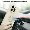 thumbnail image 5 of for iPhone 14 Pro Max Case with Magnetic Ring Holder Premium Soft Liquid Silicone Cover [Anti-Scratch Microfiber Liner] Shockproof Kickstand Protective Phone Case for iPhone 14 Pro Max White, 5 of 12
