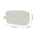 thumbnail image 2 of Unique Bargains 1 Pc Compact Rectangle Hearts Makeup Bag for Travel Large Green Polyester, 2 of 5