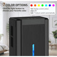 thumbnail image 5 of DARKIRON Dehumidifier for Home, 1000 Sq.Ft Quiet Dehumidifier with Auto Shut Off & 7 Color Ambient Light, Ideal for Livingroom Bedroom Basement(Black), 5 of 8