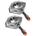 thumbnail image 1 of Right Angle Clamp, [2 pcs] Single Handle 90° Aluminum Alloy Corner Clamp, Clamps for Woodworking Adjustable Swing Jaw, Woodworking Tools Photo Frame Vise Holder, Gifts for Men Dad, 1 of 5