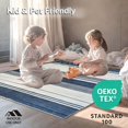 thumbnail image 4 of ODIKA 4'x6' Machine Washable Non-Slip Area Rug, Heritage Stripe With Artisan High Traffic Rug, Navy, 272716, 4 of 7