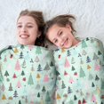 thumbnail image 5 of Light Blue Christmas Tree Pattern Round Blanket,Comfortable Soft Flannel Throw Blanket,All Season,Warm Lightweight Blankets for Sofa Bed Couch Living Room Chair 47"x47", 5 of 5