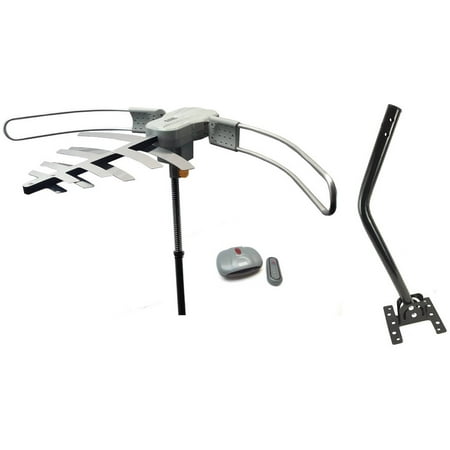 HDTV Digital Over Air Outdoor  Amplified Antenna Remote Control Rotation High Band Long (Best Long Range Over The Air Tv Antenna)
