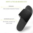 thumbnail image 3 of GZHJMY Stylish Slides for Women Men, Black Glitter Abstract Background Soft Flexible Slip-on Sandals Slippers, 3 of 7