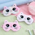 thumbnail image 5 of UBIUO 3 Pcs Cat Eye Mask for Sleeping Plush Cat Blindfold Mask Cartoon Sleep Eye Cover for Kids Eye Mask for Sleeping, 5 of 5