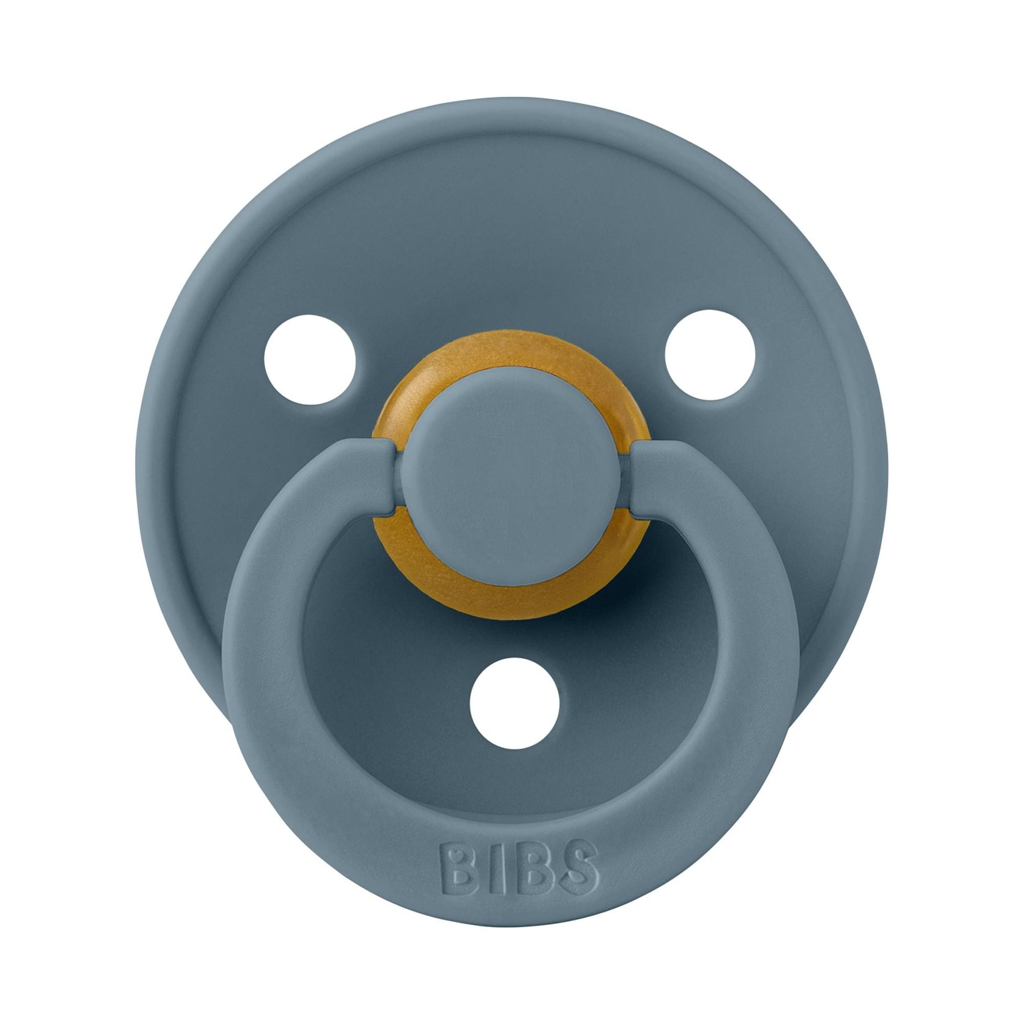 BIBS Colour, Natural Rubber Latex Pacifier Size 2, 6-18 Months, Petrol Blue, Gender-Neutral, 1 Count, Infant