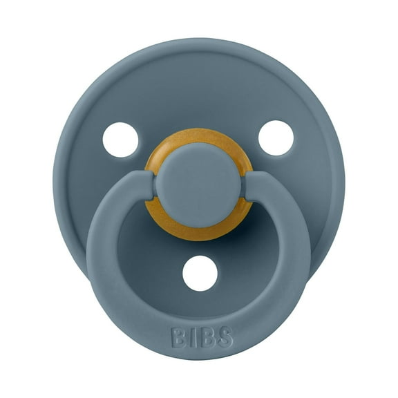 BIBS Colour, Natural Rubber Latex Pacifier Size 2, 6-18 Months, Petrol Blue, Gender-Neutral, 1 Count, Infant
