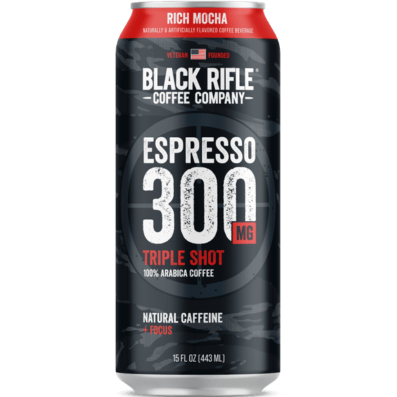 Black Rifle® Rich Mocha Espresso 300mg Triple Shot Iced Coffee Can
