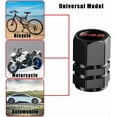 thumbnail image 3 of LEFEITE 4PCS Tire Valve Stem Caps, Black Metal, Universal Stem Covers for Trucks and Motorcycles, 3 of 5