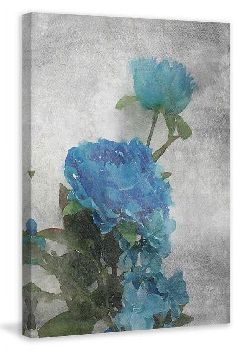 "Midnight Blue 3" Painting Print on Wrapped Canvas