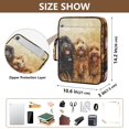 thumbnail image 3 of Haosy Accordion File Organizer Zipper Binder 500 Sheet 6-Tab Expanding File Folder Multi-Pocket 1.2 Inch 3 Ring Happy Dogs in Wheat Field, 3 of 7