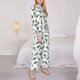 thumbnail image 3 of Balery Colorful Grass Conjunto de Pijama con Estampado para Mujer, Conjunto de Dos Piezas con Manga Larga, Ropa de Dormir Suave con Bolsillos, Pijamas Cómodos-Large, 3 of 7