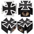 thumbnail image 1 of 4 pcs Cross Style Tire Stem Valve Caps Universal Tire Wheel Valve Covers for Cars, 1 of 2