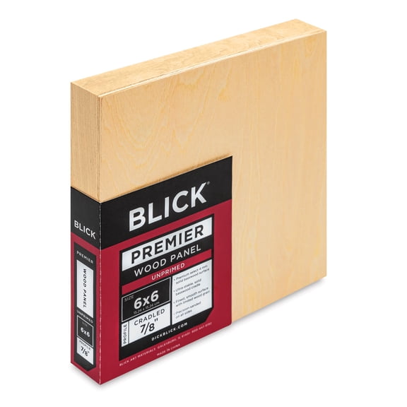 Blick Premier Wood Panel - 6" x 6", 7/8" Traditional Profile, Cradled