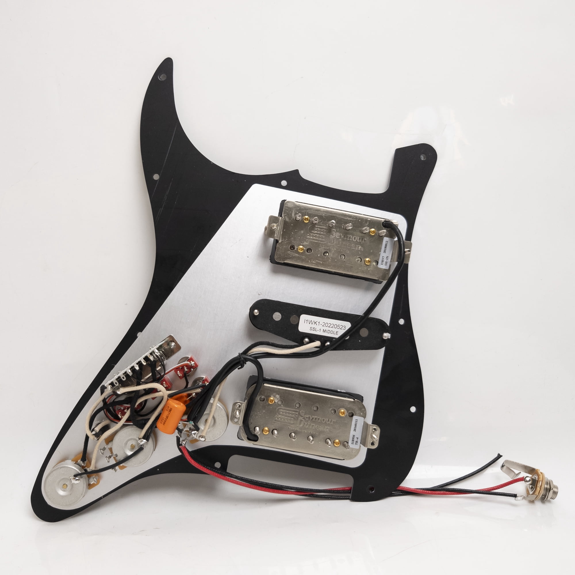 Guitar Prewired Loaded Pickguard, with Alnico 5 Humbucker & single coil Pickups, for Fender USA/Mexico Strat Electric Guitar Replacement Parts