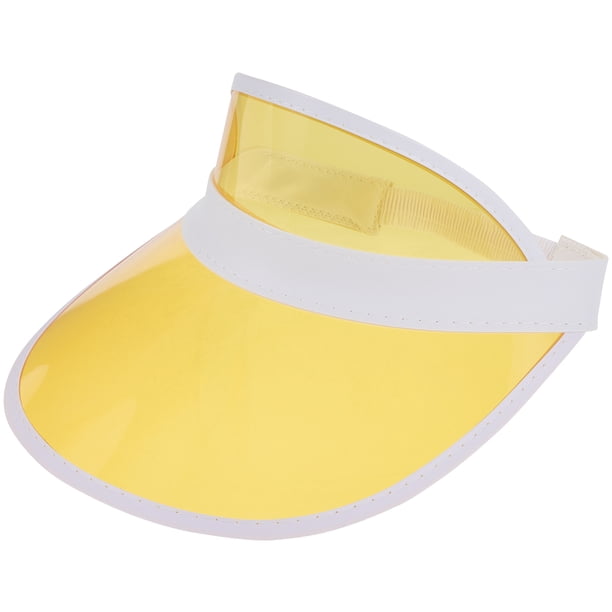 KAKOWELY Sombrero con visera de colores, sombrero decorativo para exteriores, sombrero con visera de ala ancha, sombrero de plástico para el sol.