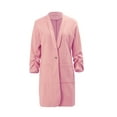 thumbnail image 4 of Seyurigaoka Women's Suit Coat Girls Solid Color Lapel Jacket Pocket Outwear, 4 of 9